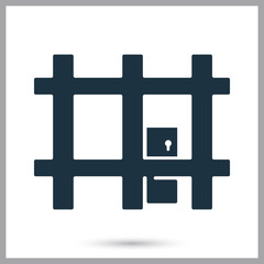 Prison lattice simple icon for web and mobile design