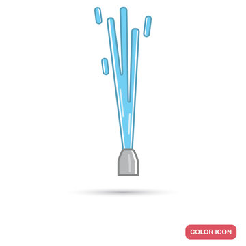 Drinking fontain color flat icon. Line design for web and mobile