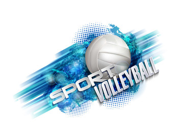 volleyball ball background text