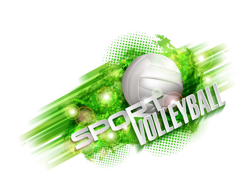 volleyball ball background text