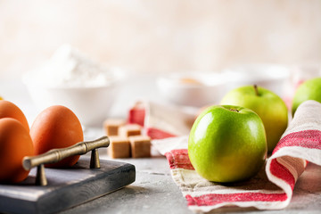Ingredients for apple pie