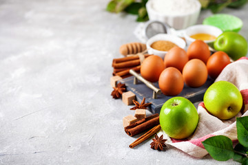 Ingredients for apple pie
