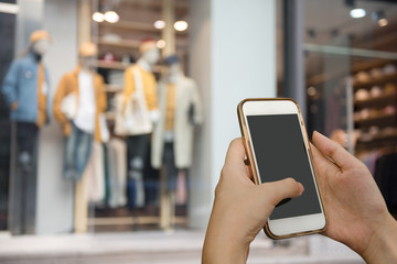woman using mobile smartphone