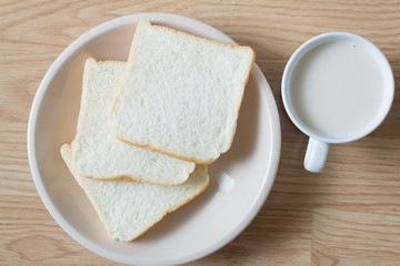 Soymilk and bread