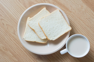 Soymilk and bread