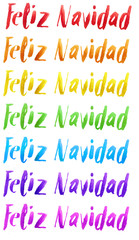 Feliz navidad en acuarela