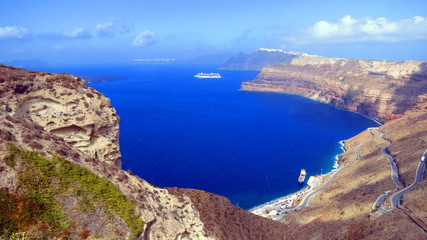 Fototapeta na wymiar View in Santorini