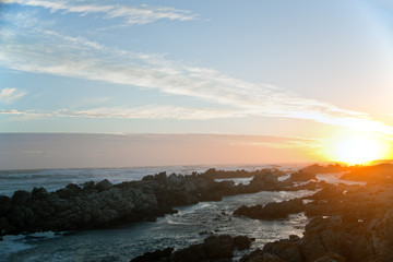 Sunset at Cape Agulhas in South Africa