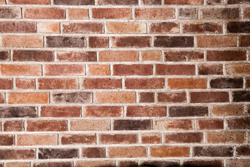 Red brick wall background, grunge style pattern