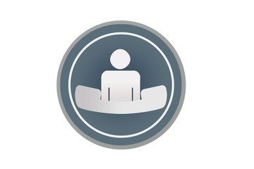 Icono azul de contacto.