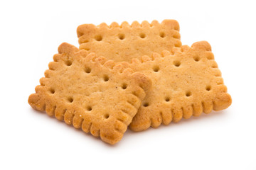 Tasty cookies biscuits on the  isolated background.