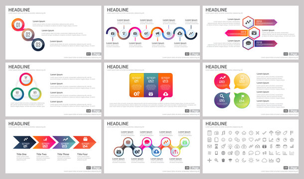 Modern Elements of infographics for presentations templates