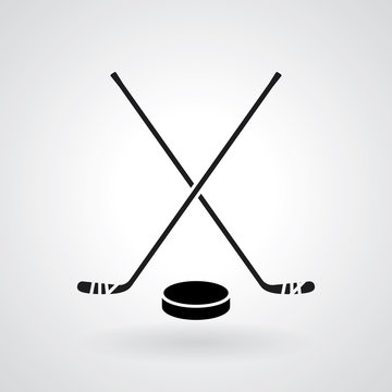 Hockey icon. Vector illustration