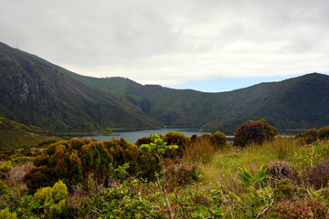 Lagoa do Fogo (crater lake) on azores