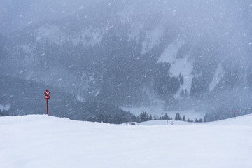 Snowstorm in Alps