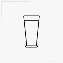 glass of water line icon