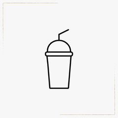 soft drink line icon