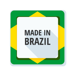 Made in Brazil label illustration