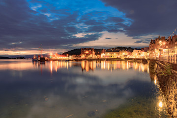 Fototapeta premium Oban fishing village in Scotland England famous for Whiskey distilleries