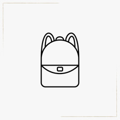 backpack line icon
