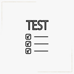 school test line icon