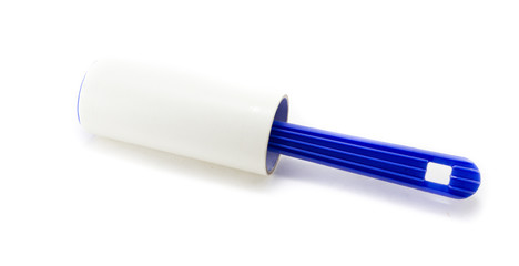 Adhesive tape roller on white background