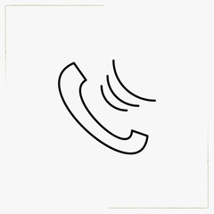 Obraz na płótnie Canvas phone line icon