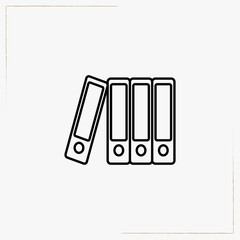 file folders line icon