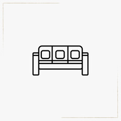 sofa line icon