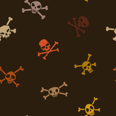 Seamless pattern with skulls for your design