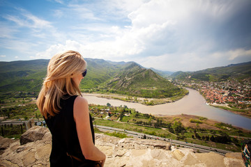 View on Mtskheta, one of the oldest cities of Georgia, from Jvari Monastery. © Tatyana Gladskih