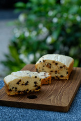 Close up Ice Cream Bread . (selective focus)