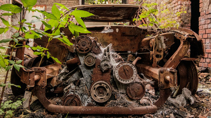 Burned Abandoned Engine