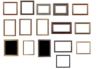 Antique frame isolated on white background