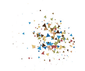 Cool Explosion, Broken Glass, Vector Grunge Blast, Falling Triangle Fragments, Dirty Shatter Concept. Mud, Burst, Boom, Bang Textured Background. Green Brown Shatter Particles Isolated. Moving Galaxy