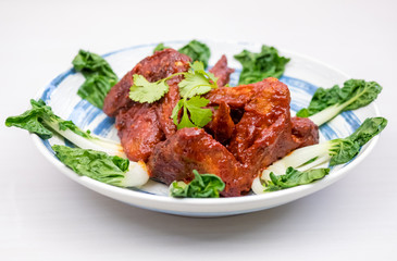 Close up Homemade Hot Wings. (selective Focus)