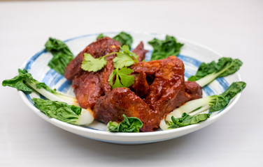 Close up Homemade Hot Wings. (selective Focus)