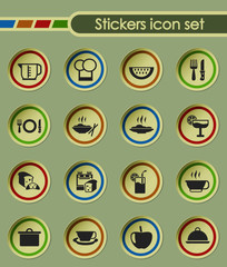 kitchen round sticker icons for your creative ideas
