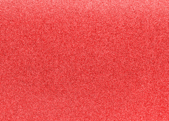 Fototapeta premium Red glitter texture background for Christmas holiday decoration metallic backdrop design element
