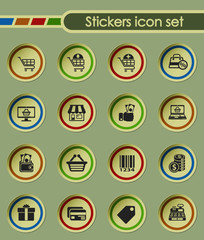 shopping round sticker icons for your creative ideas