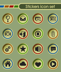 user interface round sticker icons for your creative ideas