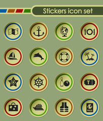 cruise round sticker icons for your creative ideas
