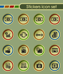 currency exchange round sticker icons for your creative ideas