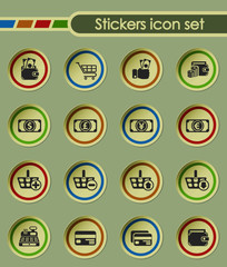e-commerce round sticker icons for your creative ideas