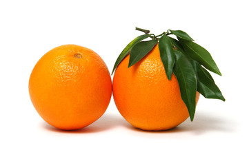  orange fruit isolated on white