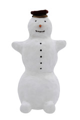 Snowman isolated on the white