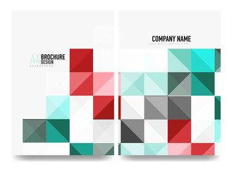 Square business a4 brochure cover design, flyer, annual report