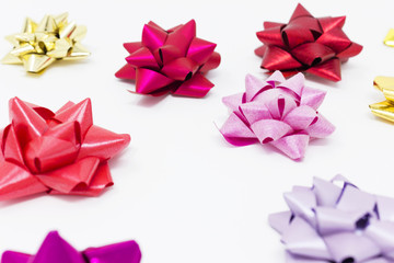 Christmas Gift Bow on white background