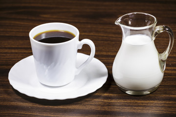 Espresso Coffee Cup and Milk Jug