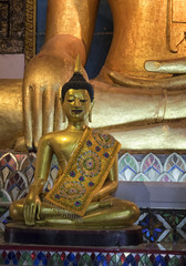 Buddha statue in a Chiang Mai Thailand temple